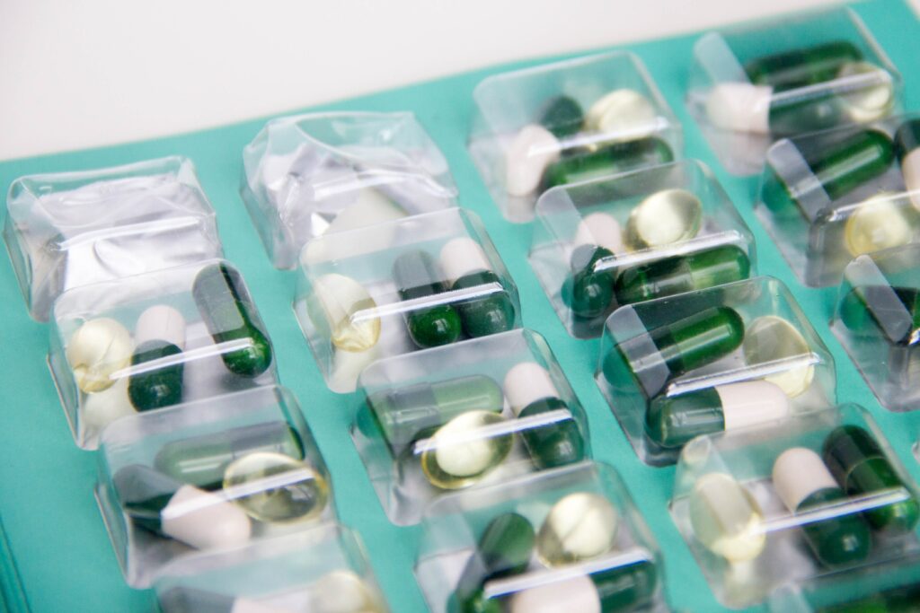 pills in a pill packet